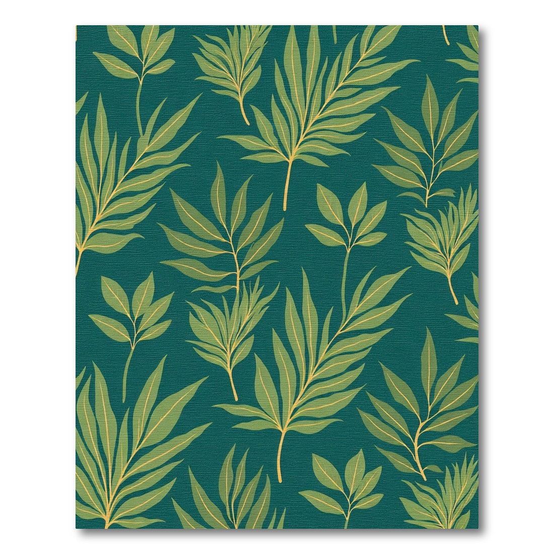 Green Leafy Tropical Foliage Rug