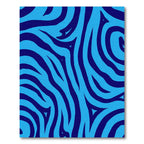 Cobalt Blue Abstract Zebra Lines Rug