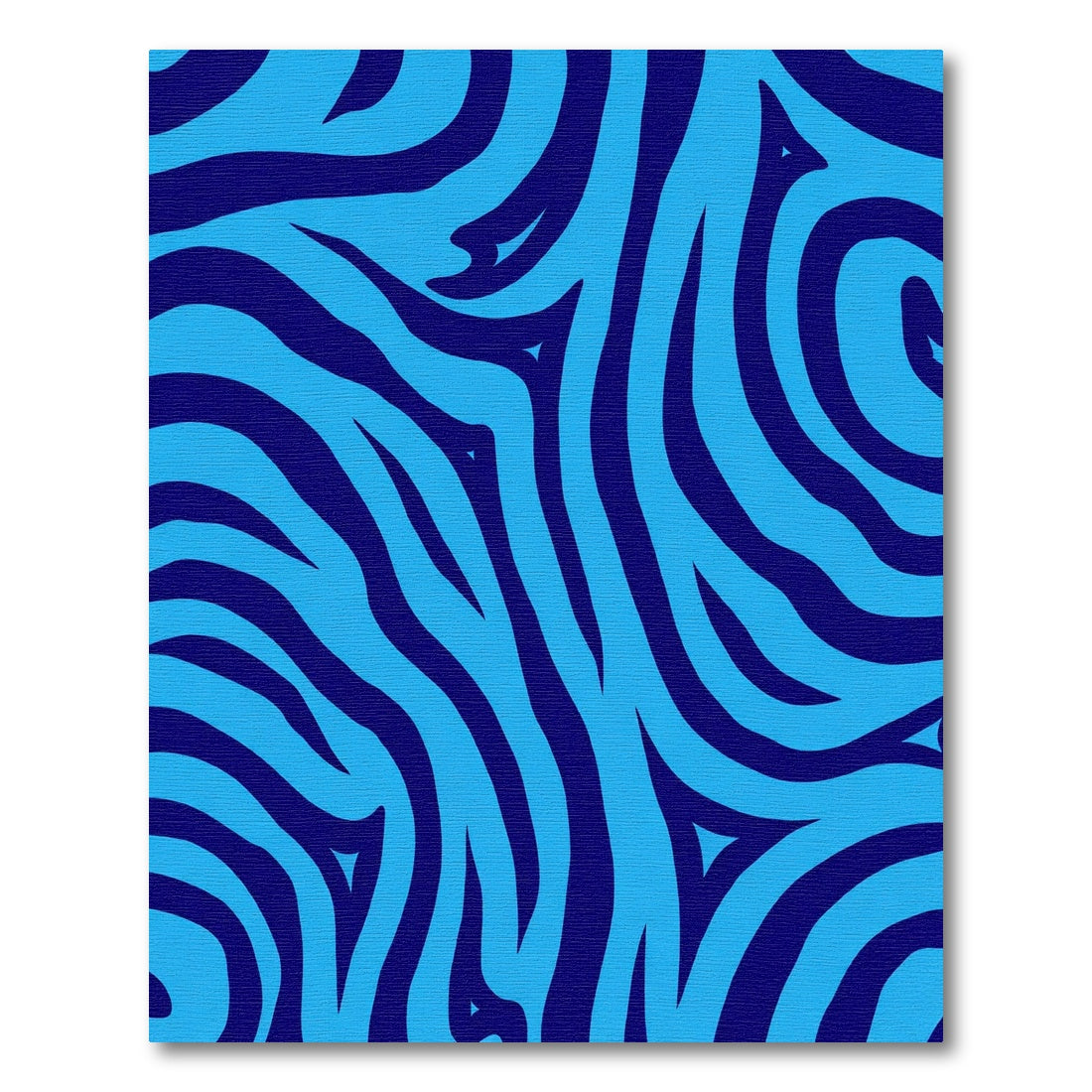 Cobalt Blue Abstract Zebra Lines Rug