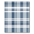 Classic Blue White Plaid Check Rug
