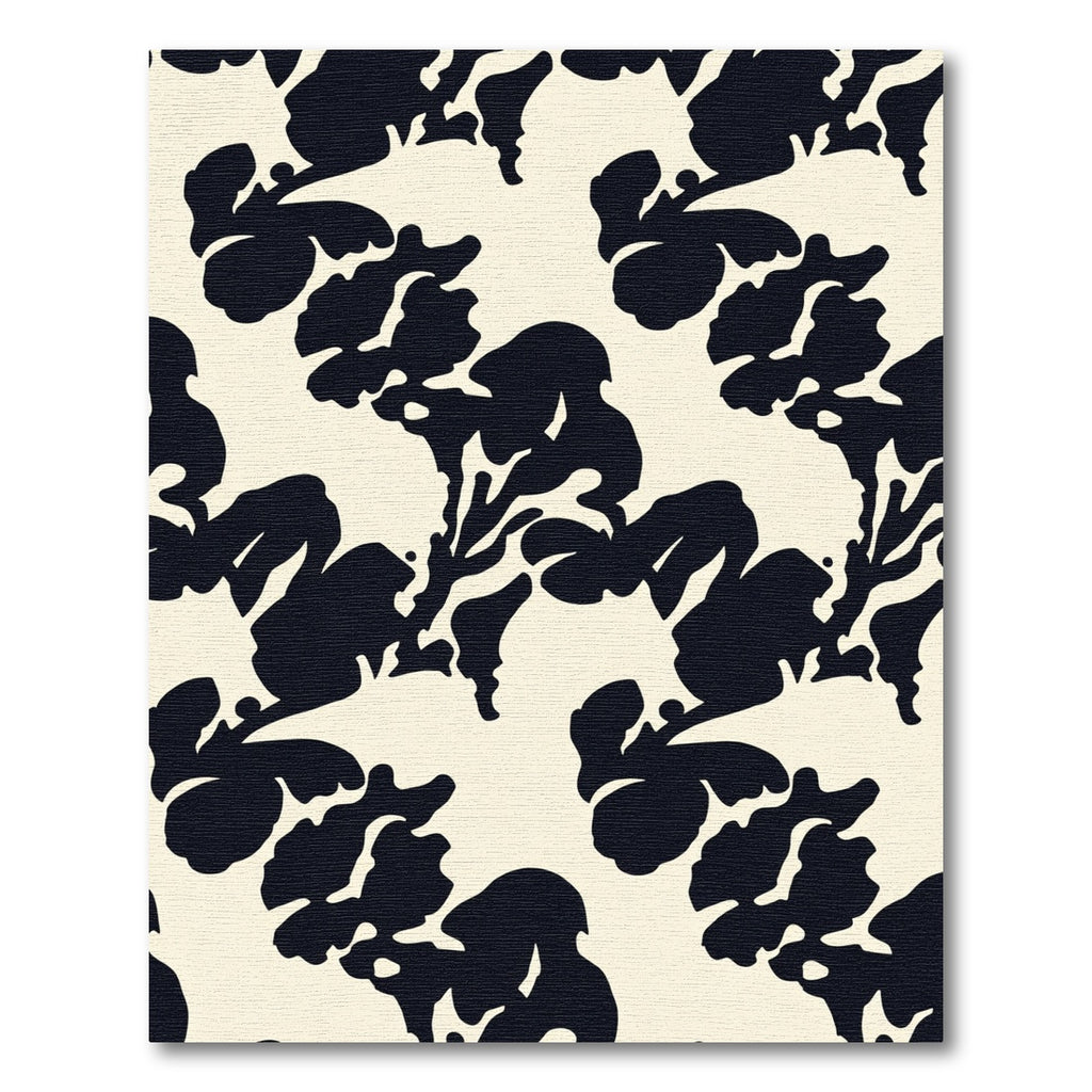 Bold Navy Botanical Floral Composition Rug