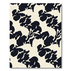 Bold Navy Botanical Floral Composition Rug