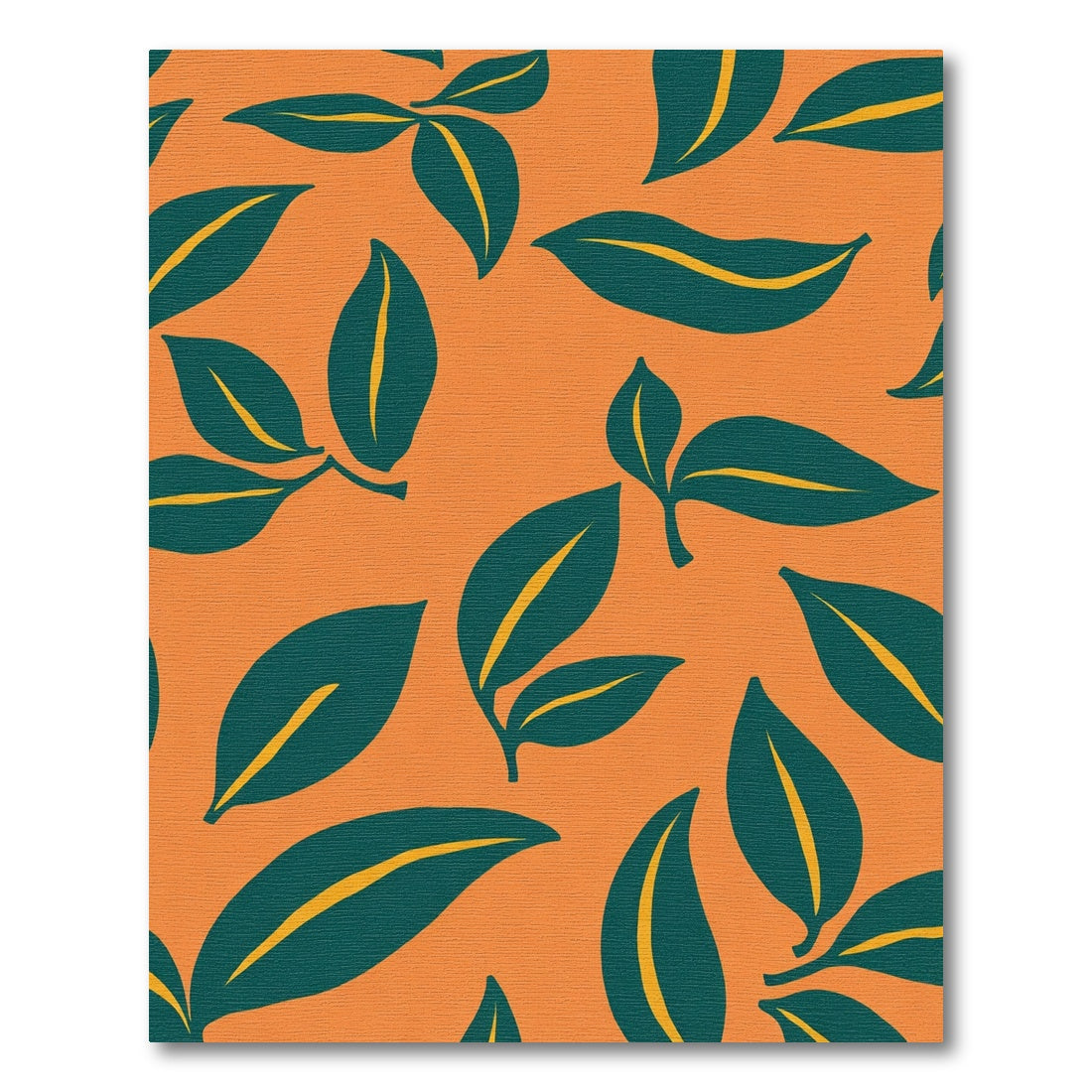 Teal Leaf Burst Orange Rug