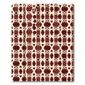Crimson Cream Block Lattice Rug