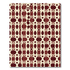 Crimson Cream Block Lattice Rug