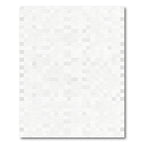 Soft White Geometric Square Rug