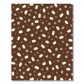 Brown Cream Gestural Scattered Markings Rug