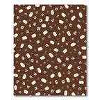 Brown Cream Gestural Scattered Markings Rug