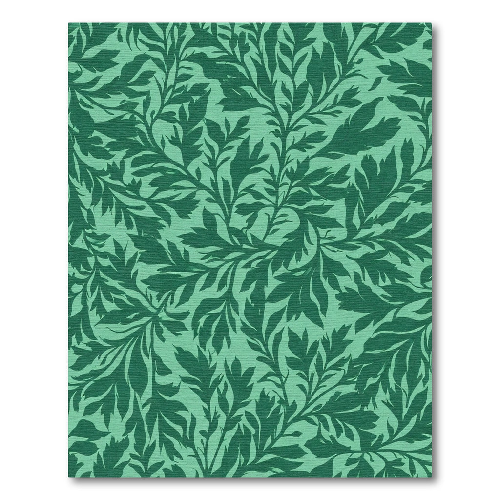 Emerald Green Leafy Branch Tapestry Rug