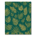 Emerald Green Tropical Palm Frond Rug