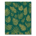 Emerald Green Tropical Palm Frond Rug
