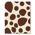 Brown Beige Dalmatian Spotted Overlay Rug