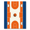 Orange Blue Basketball Court Rug