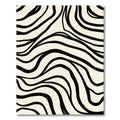 Cream and Black Abstract Zebra Stripes Rug