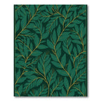 Emerald Green Branch Foliage Rug
