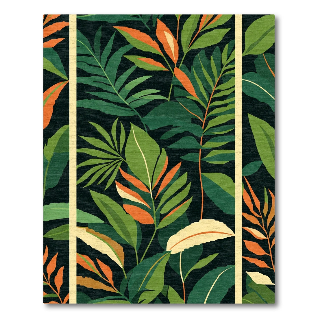 Emerald Green Jungle Leaf Tapestry Rug