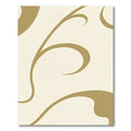 Cream Gold Swirl Abstract Rug