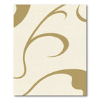 Cream Gold Swirl Abstract Rug