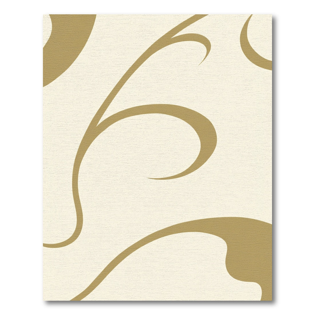 Cream Gold Swirl Abstract Rug