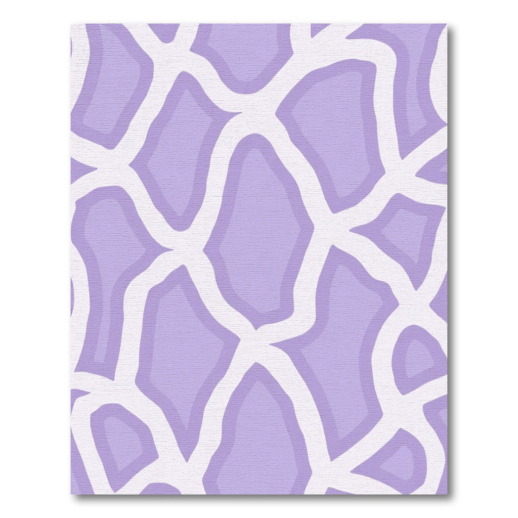 Lavender White Animal Print Rug