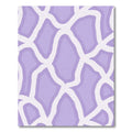 Lavender White Animal Print Rug