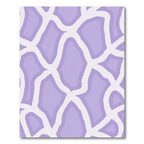 Lavender White Animal Print Rug