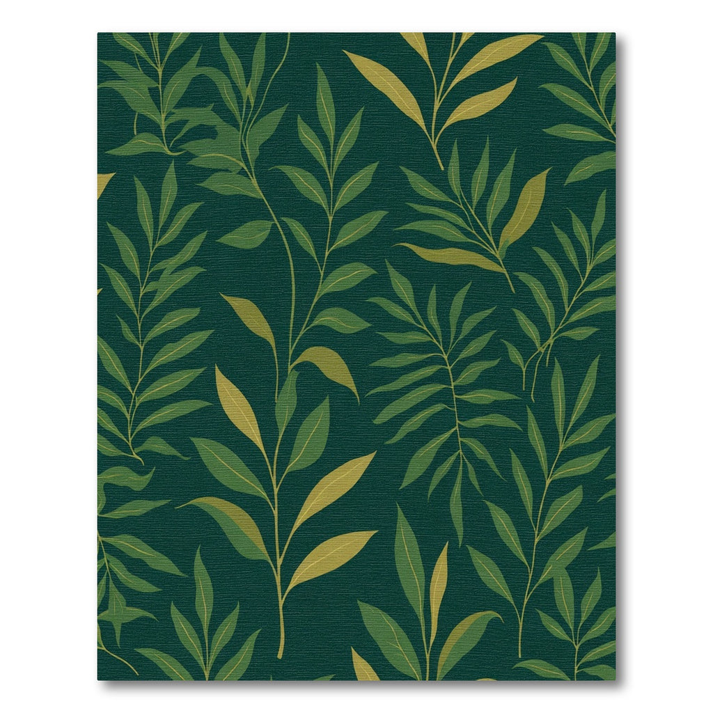 Deep Emerald Forest Foliage Rug