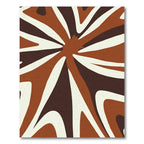 Vibrant Rusty Swirl Sunburst Rug