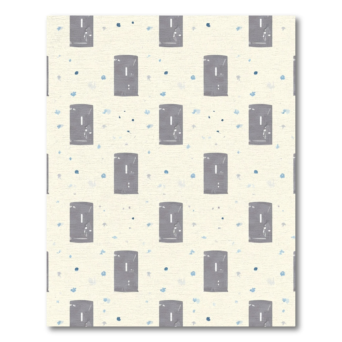 Gray Doorway Watercolor Sprinkle Rug
