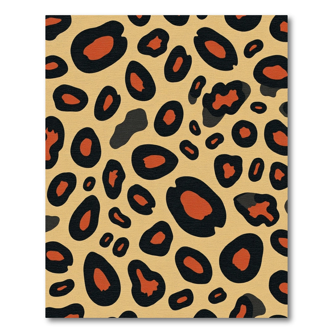 Bold Leopard Spots Terracotta Accents Rug