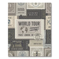 Vintage Travel Stamp Airplane Globe Rug