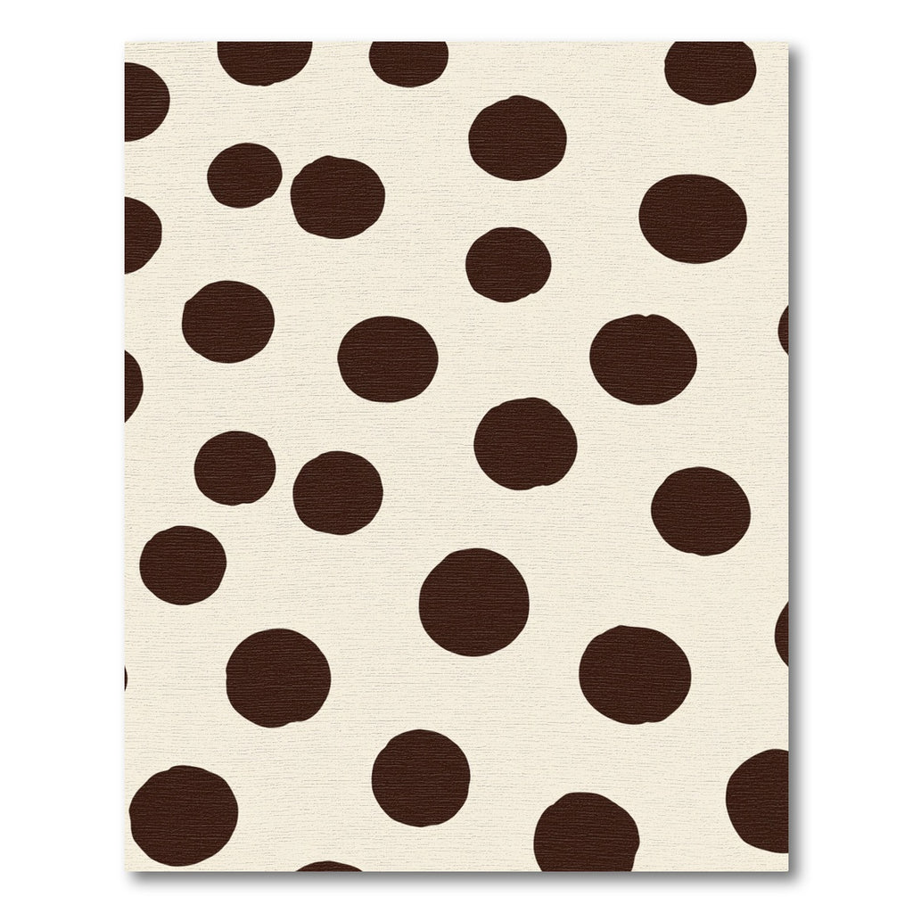 Creamy Beige Dark Polka Dots Rug