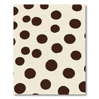 Creamy Beige Dark Polka Dots Rug