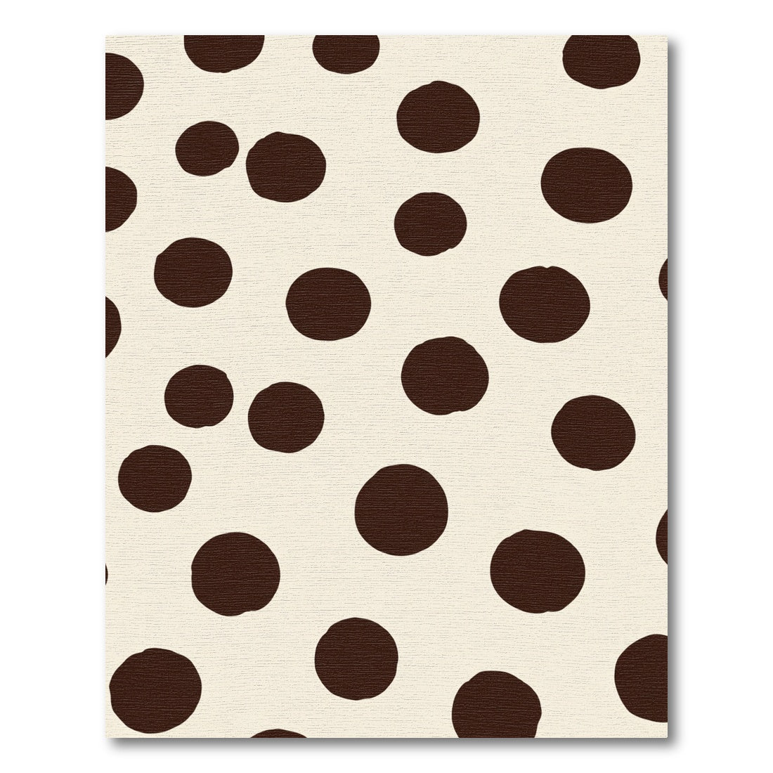 Creamy Beige Dark Polka Dots Rug