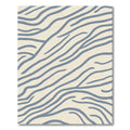 Blue Contemporary Flowing Lines Rug
