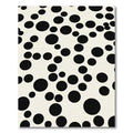 Cream Black Scattered Circles Rug