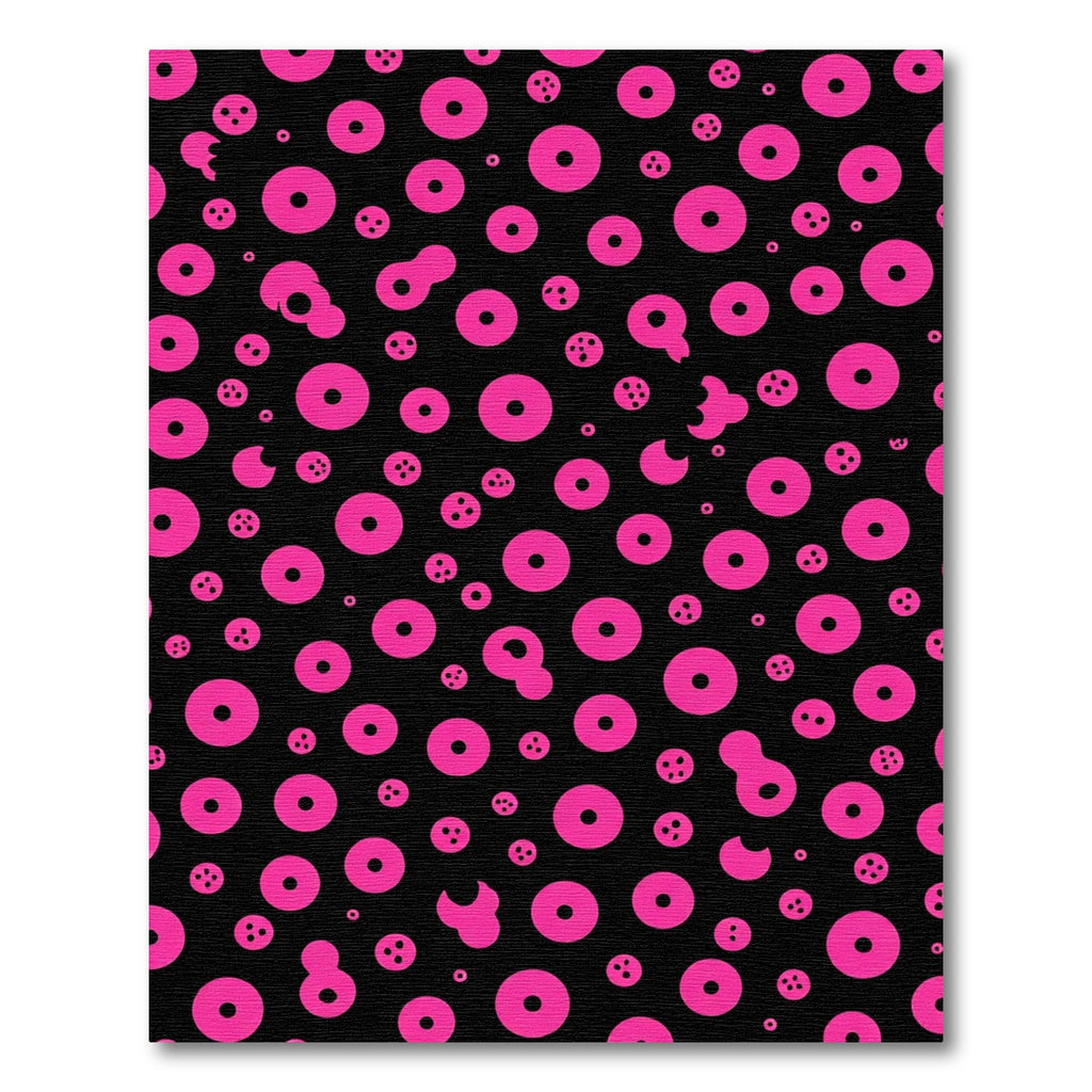 Hot Pink Circles Scatter Pattern Rug