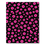 Hot Pink Circles Scatter Pattern Rug