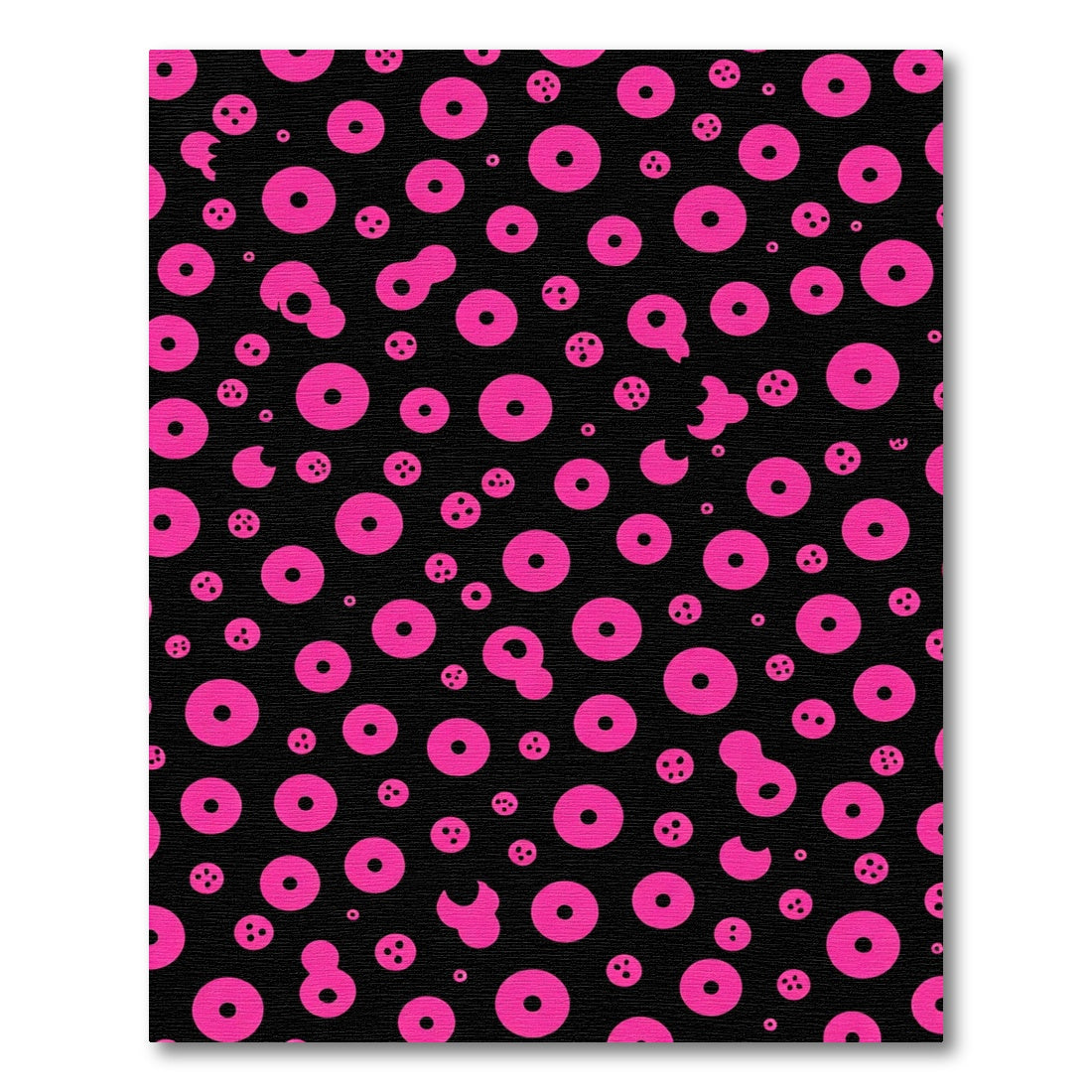 Hot Pink Circles Scatter Pattern Rug