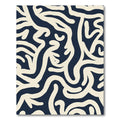 Navy Ivory Organic Flow Rug