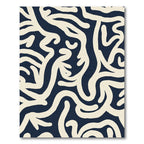 Navy Ivory Organic Flow Rug