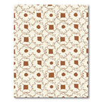 Cream Brown Abstract Floral Connection Rug