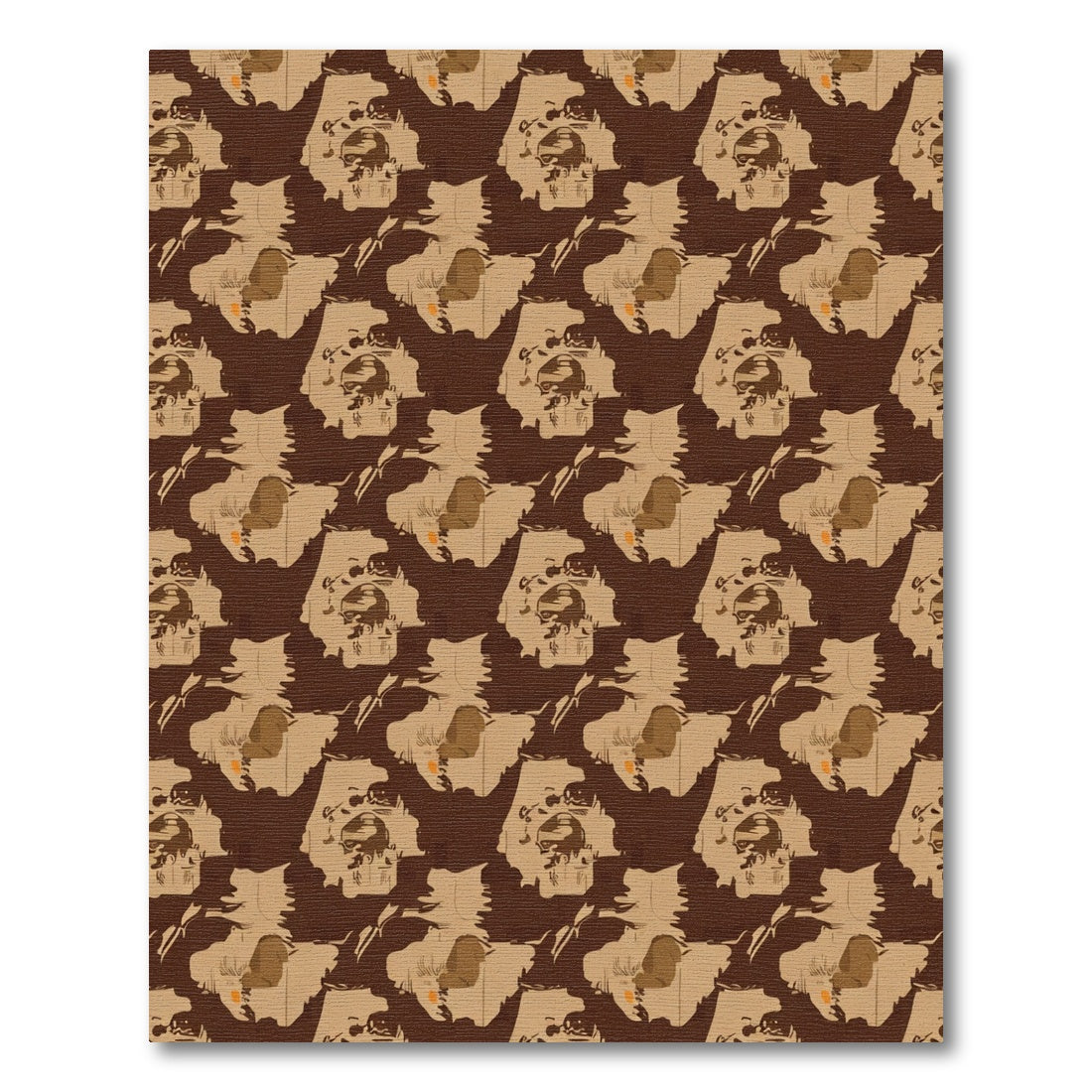 Brown Sepia Portrait Collage Rug