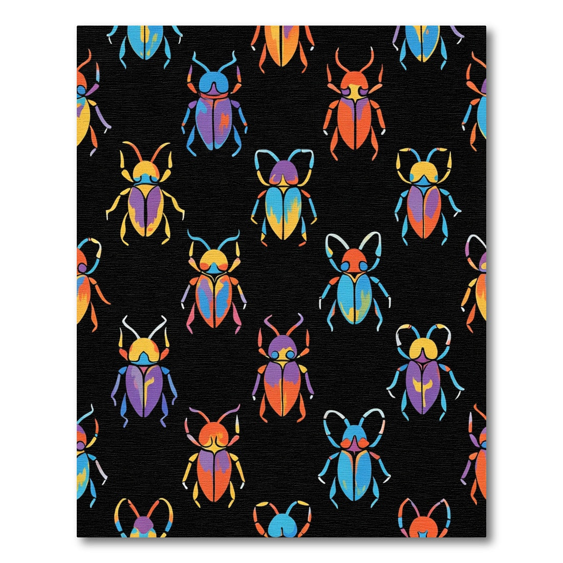 Vibrant Colorful Beetle Repeat Rug
