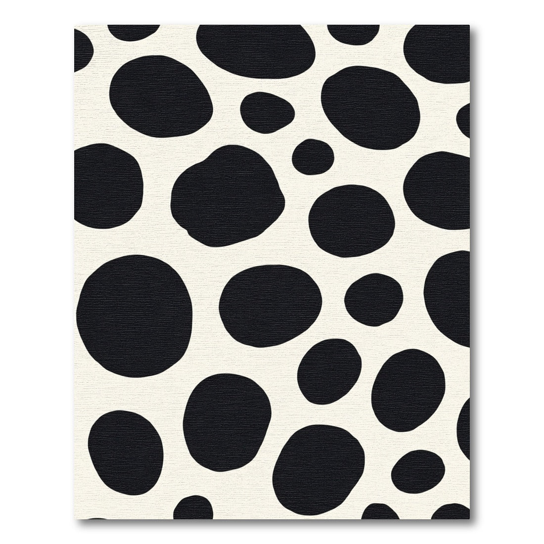Black And White Irregular Spots Rug