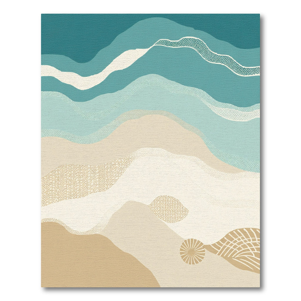 Serene Teal Sand Dune Layers Rug