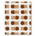 Brown and White Wavy Circles Rug
