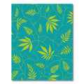 Teal Leafy Vine Abstract Art Rug