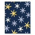 Navy Blue Starburst Scatter Rug