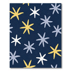 Navy Blue Starburst Scatter Rug